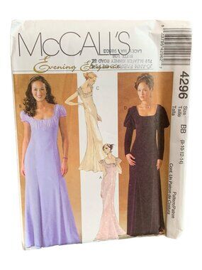 McCalls 4296 Evening Elegance Dress Pattern Misses Size 8 10 12 14 Uncut